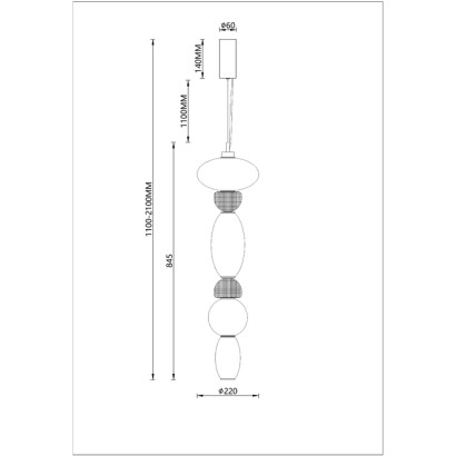Подвесной светильник Divinare AMBRA 5016/17 SP-36