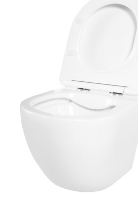 Унитаз подвесной безободковый с сиденьем BelBagno UNO BB3105CHR/SC