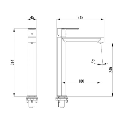 Смеситель для раковины, хром AQUAme Parma AQM6614CR
