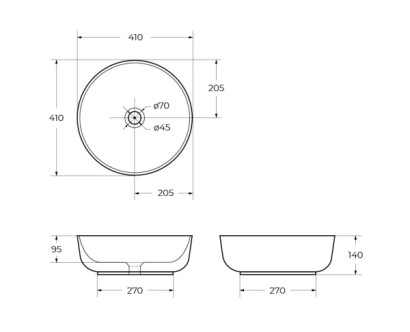 Накладная раковина BelBagno BB1315-H301