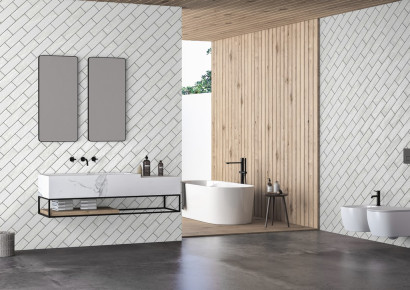 Керамогранит Ennface Camelot White 75х225х8 matt ENCLR6059MT722