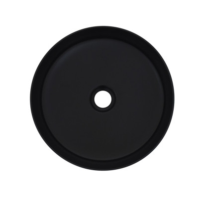 Раковина настольная круглая, матовая черная, AQUAme AQM5012MB