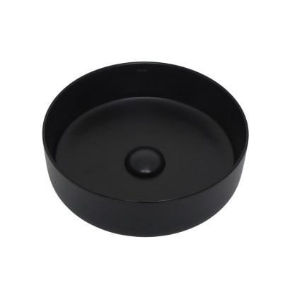 Раковина настольная круглая, матовая черная, AQUAme AQM5012MB