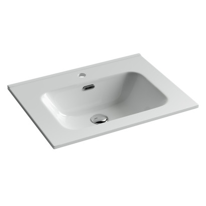 Мебельная раковина накладная Ceramicanova Element, белый 610х465х180