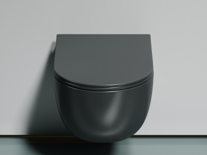 Унитаз подвесной Ceramicanova Modena Rimless CN6063MDH темный антрацит матовый
