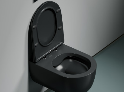 Унитаз подвесной Ceramicanova Modena Rimless CN6063MDH темный антрацит матовый