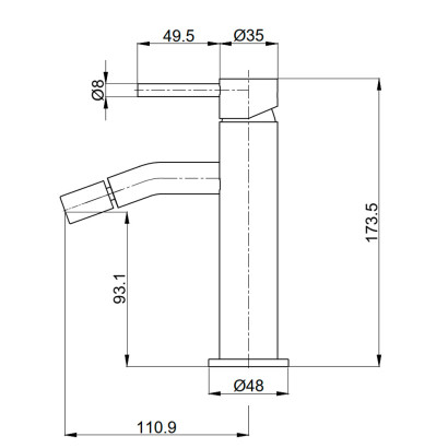 Смеситель для биде, шлифованное золото AQUAme Siena AQM6216BG